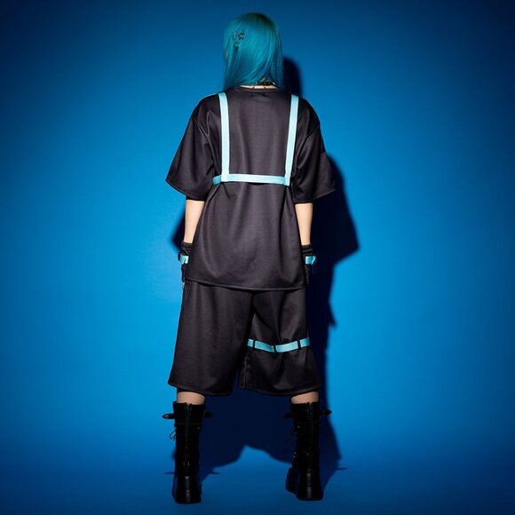 NEW ACDC RAG - Error Code Cyberpunk Tech Oversized Black Blue Tee - Picture 8 of 10